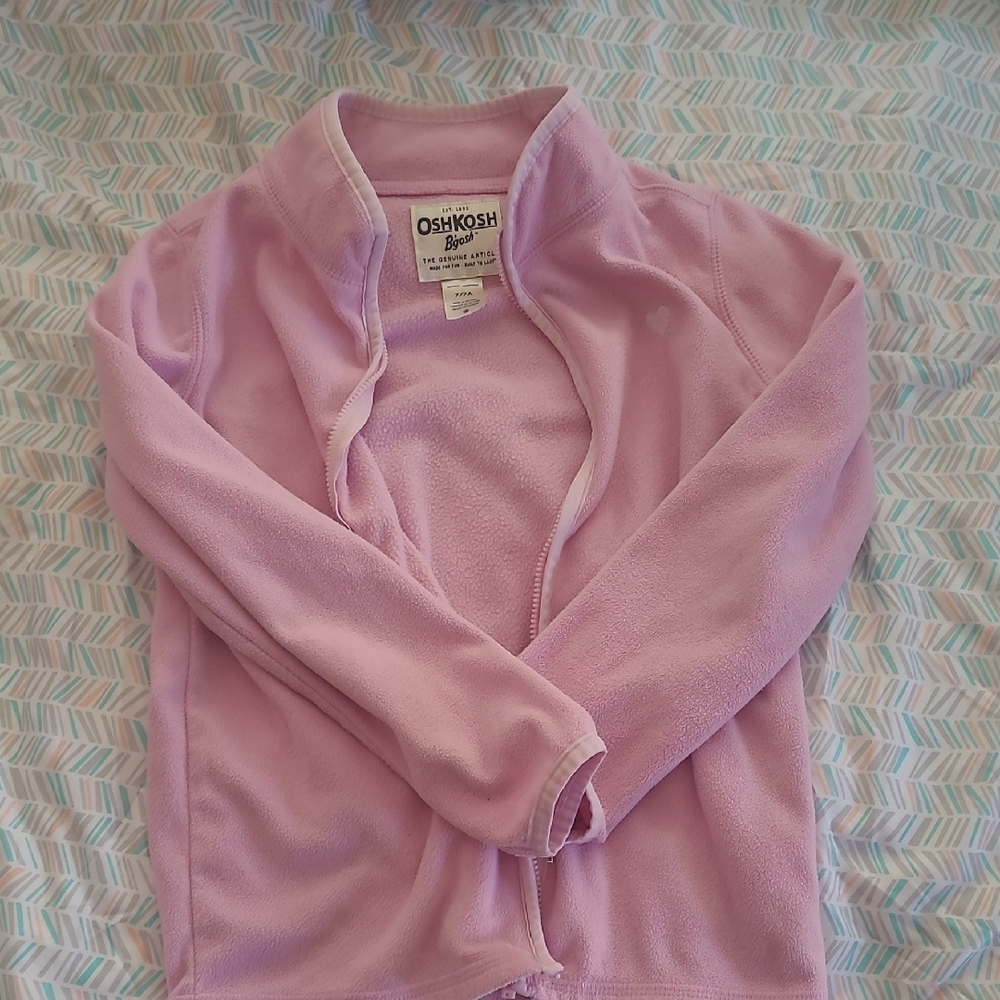 OshKosh B'gosh Pink Fleece Jacket Girls Size 7